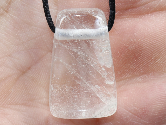 phantom quartz with cord or silver 925