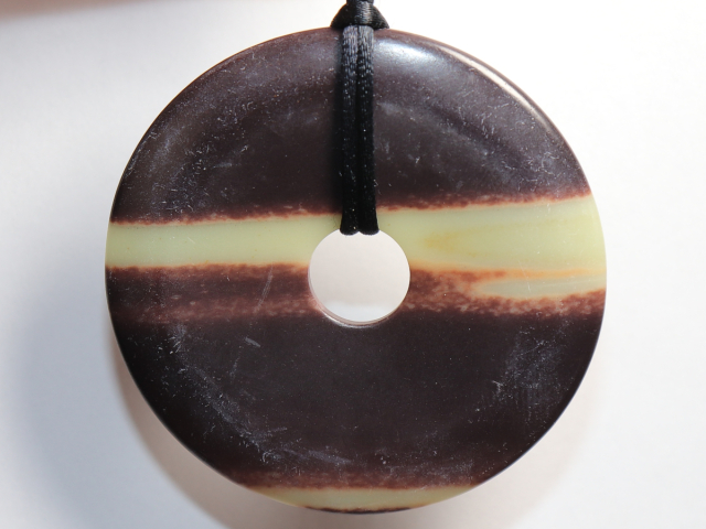 Preview: black banded jasper with cord