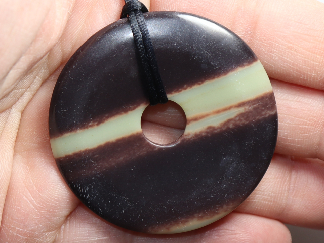 black banded jasper with cord