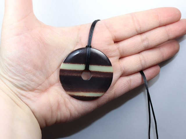 black banded jasper with cord