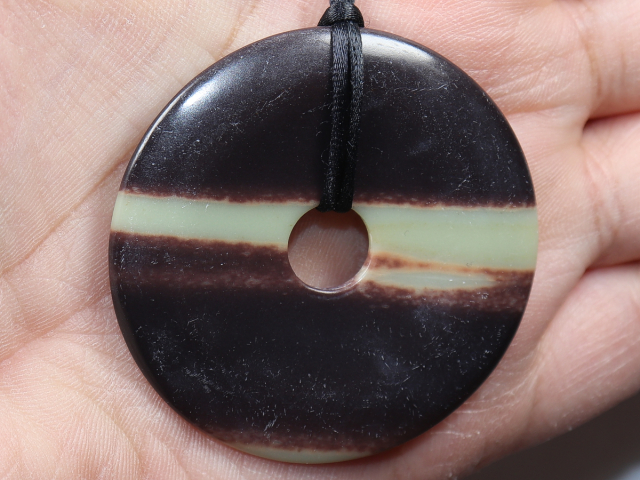 black banded jasper with cord