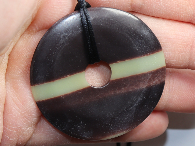 black banded jasper with cord