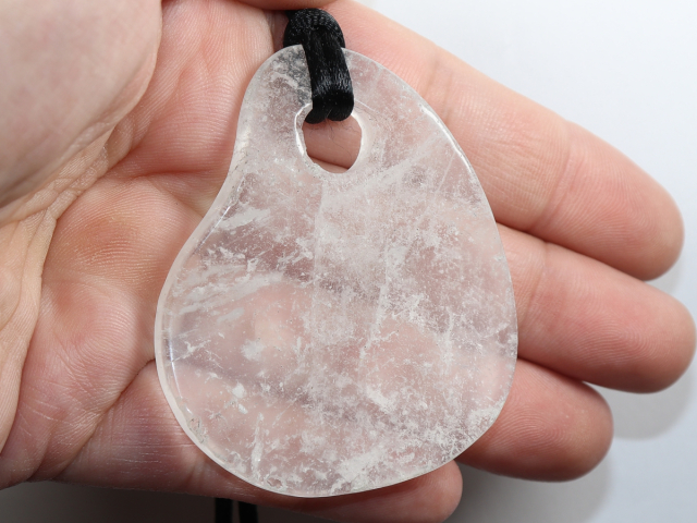 rock crystal with nylon cord