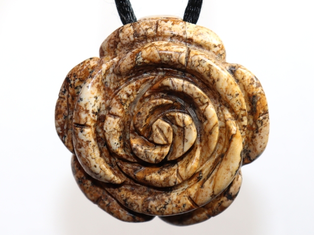 picture jasper with cord or silver 925