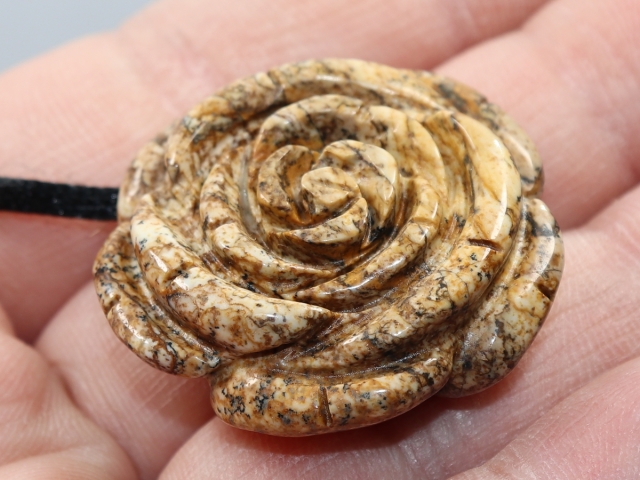 picture jasper with cord or silver 925