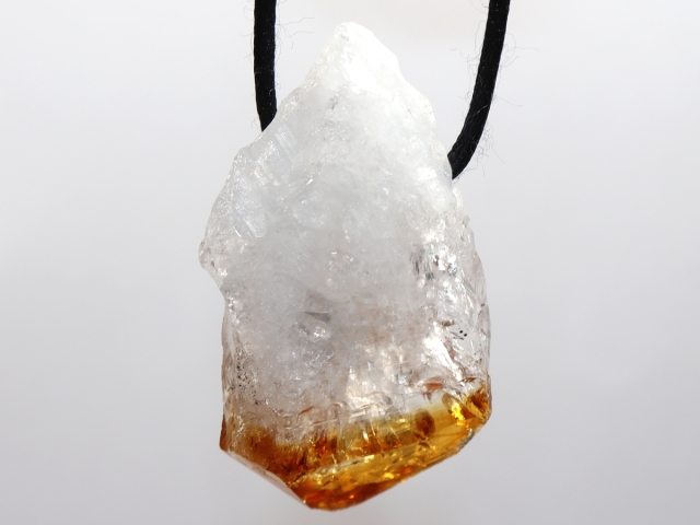 citrine with cord or silver 925