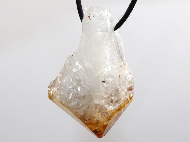 citrine with cord or silver 925