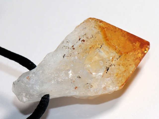 citrine with cord or silver 925