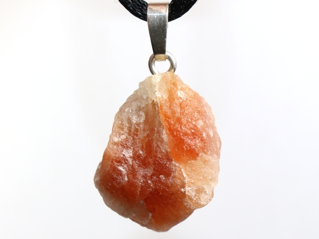 sunstone with cord or silver 925
