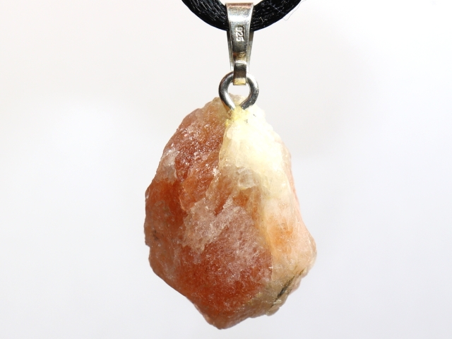 sunstone with cord or silver 925