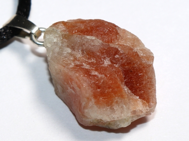 sunstone with cord or silver 925