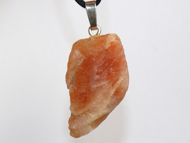 sunstone with cord or silver 925