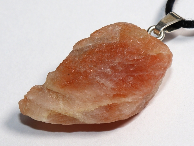 sunstone with cord or silver 925