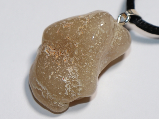 Schlangenhaut-Achat mit Band oder Silber 925