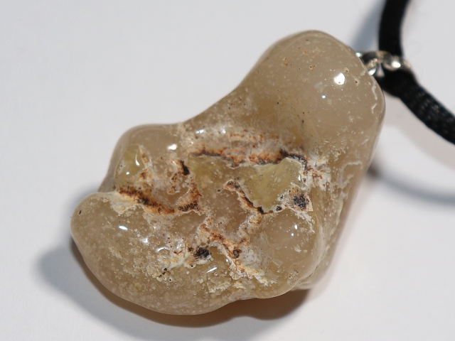 Schlangenhaut-Achat mit Band oder Silber 925