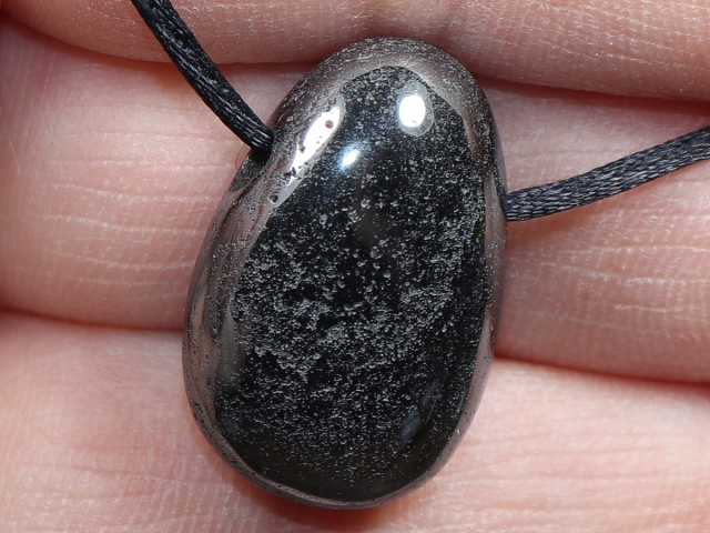 hematite with cord or silver 925