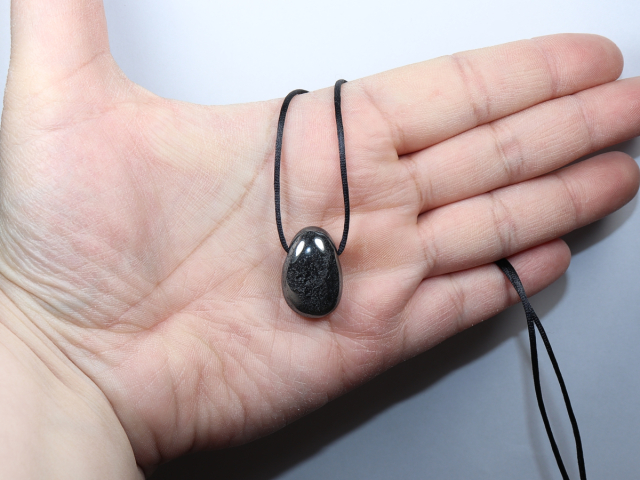 hematite with cord or silver 925