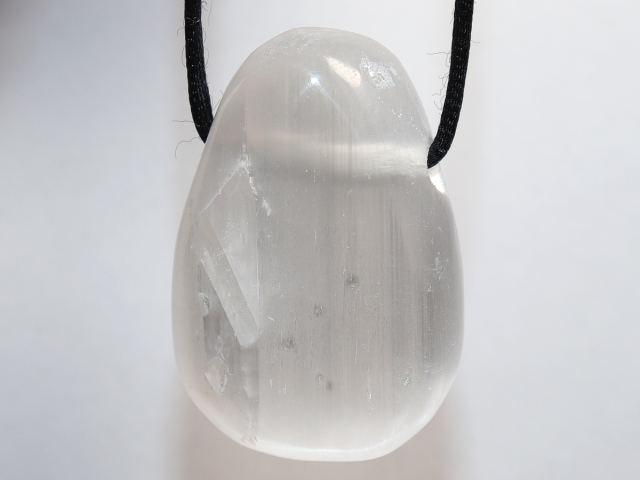 Preview: Selenit mit Band oder Silber 925