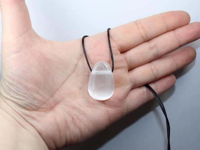 Selenit mit Band oder Silber 925