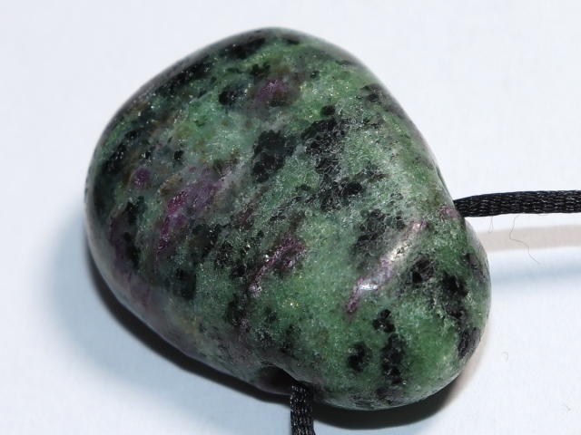 Preview: ruby in zoisite with cord or silver 925
