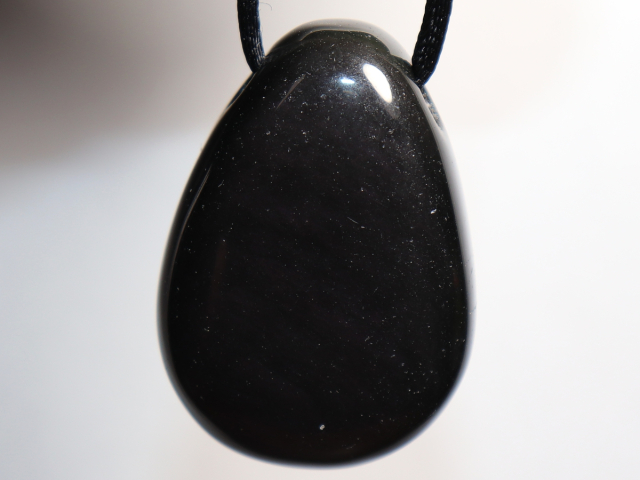 Preview: rainbow obsidian with cord or silver 925