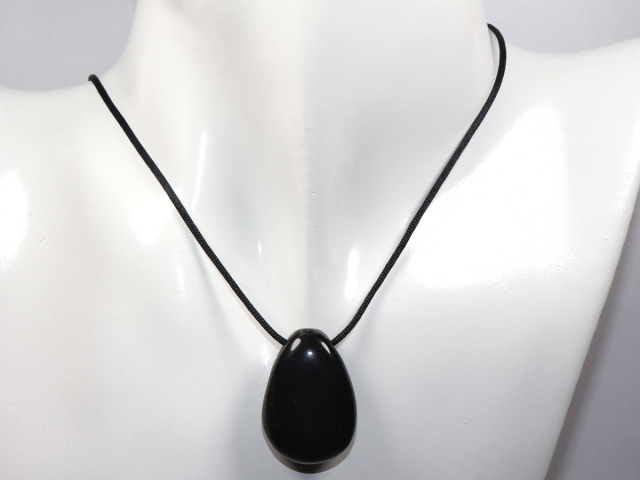 Preview: rainbow obsidian with cord or silver 925