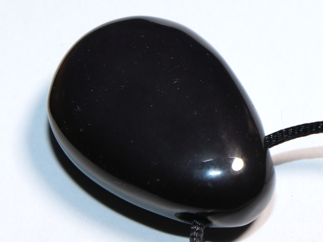 rainbow obsidian with cord or silver 925