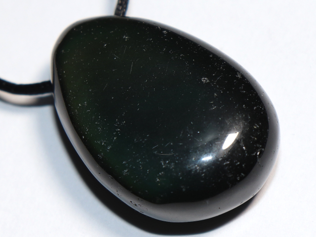 Preview: rainbow obsidian with cord or silver 925