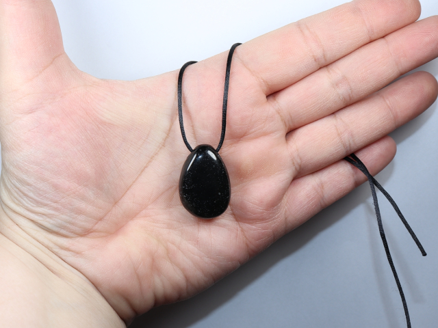 rainbow obsidian with cord or silver 925
