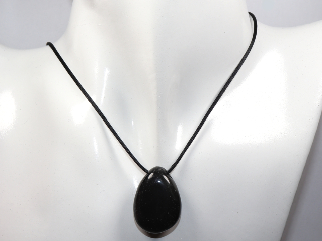 Preview: rainbow obsidian with cord or silver 925