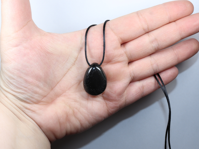 rainbow obsidian with cord or silver 925
