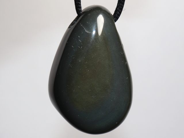 Preview: rainbow obsidian with cord or silver 925
