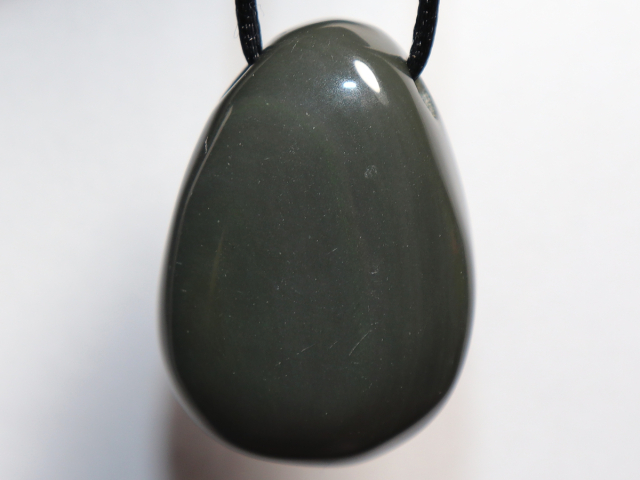Preview: rainbow obsidian with cord or silver 925