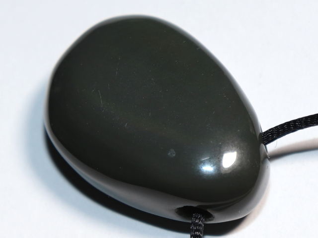 rainbow obsidian with cord or silver 925