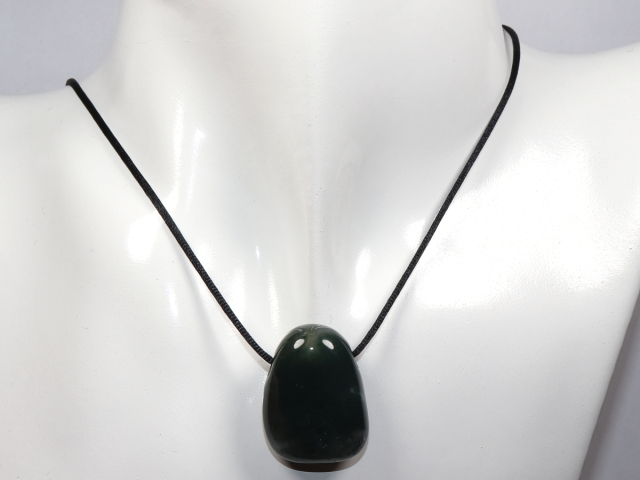 Preview: moss agate with cord or silver 925