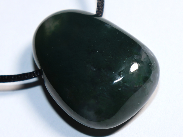 Preview: moss agate with cord or silver 925