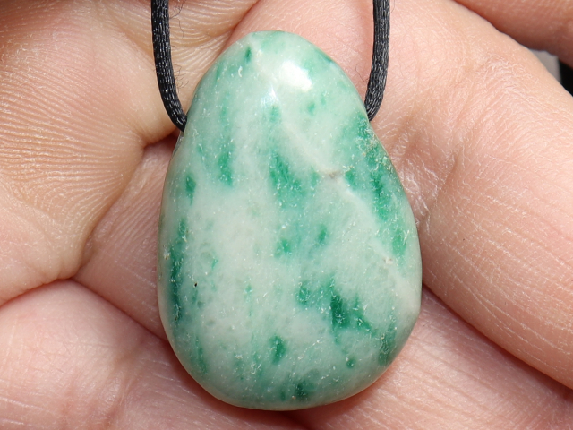 jade with cord or silver 925