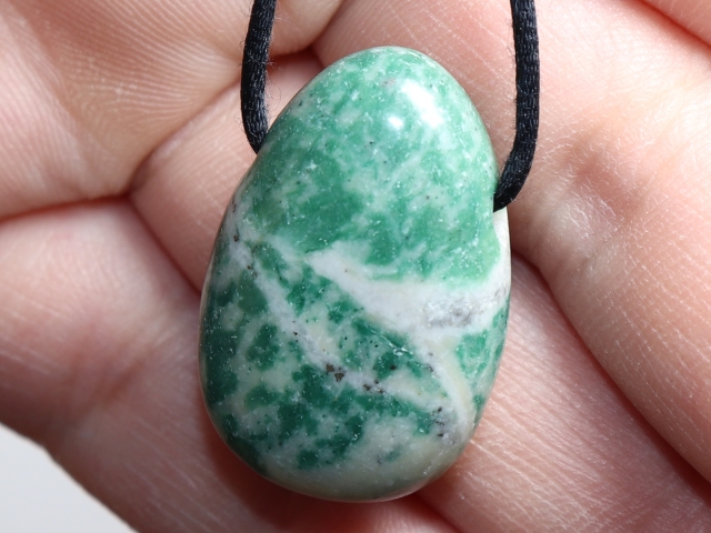 jade with cord or silver 925