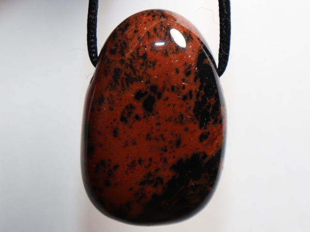 Preview: mahogany obsidian with cord or silver 925