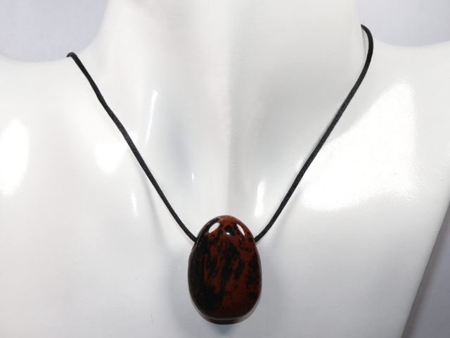 Preview: Mahagoniobsidian mit Band oder Silber 925