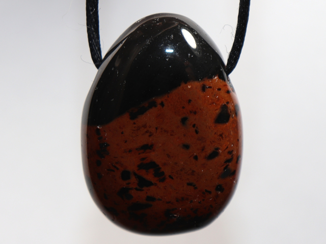 Mahagoniobsidian mit Band oder Silber 925