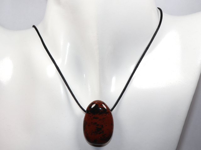 Preview: mahogany obsidian with cord or silver 925