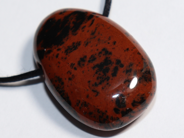 Preview: mahogany obsidian with cord or silver 925