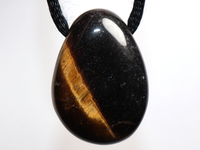 tiger's eye with cord or silver 925