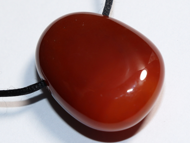 carnelian with cord or silver 925