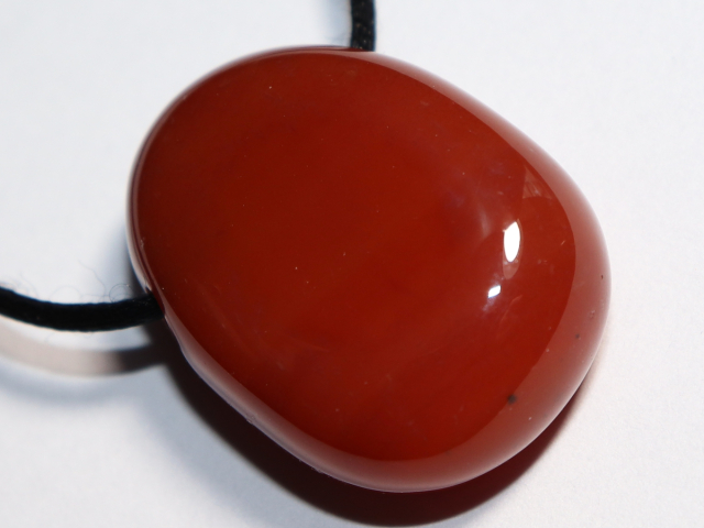 carnelian with cord or silver 925