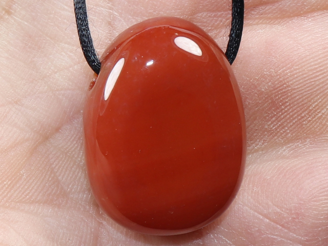 carnelian with cord or silver 925