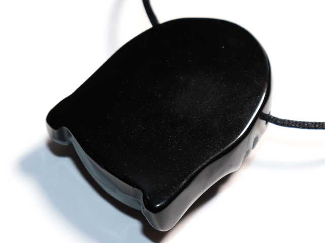 schwarzer Obsidian mit Band oder Silber 925