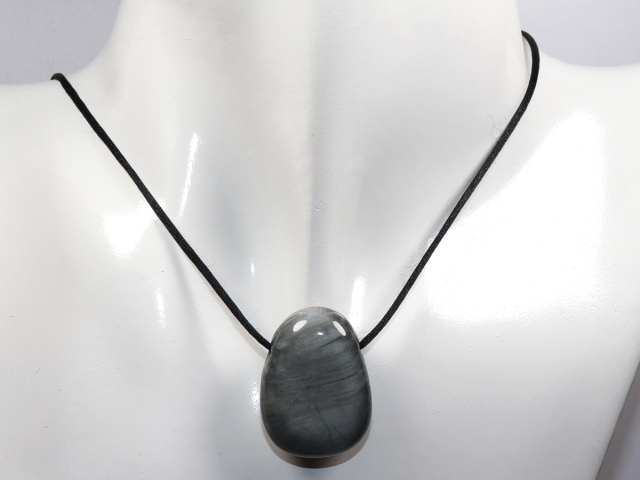 Preview: cat's eye quartz with cord or silver 925