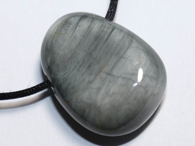 Preview: cat's eye quartz with cord or silver 925